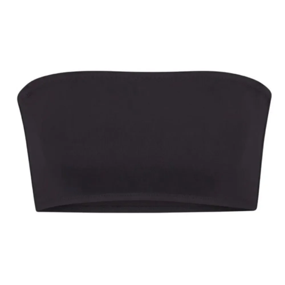 SKIMS Recycled Swim Bandeau Swim Bikini Top In Onyx Black Top